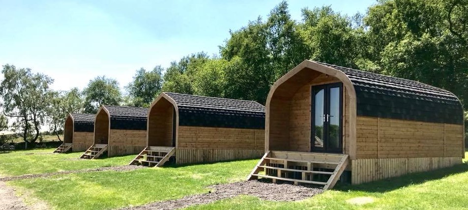 Glamping camping family Derbyshire short break camping cabins